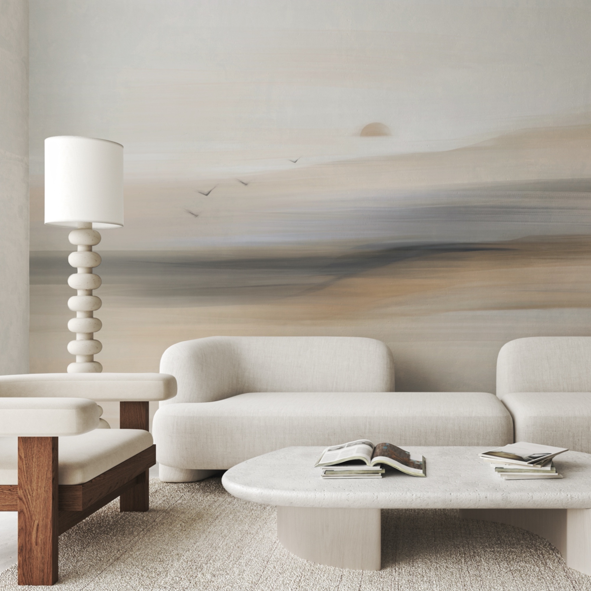 Gruppe von Vögeln fliegen in den Himmel