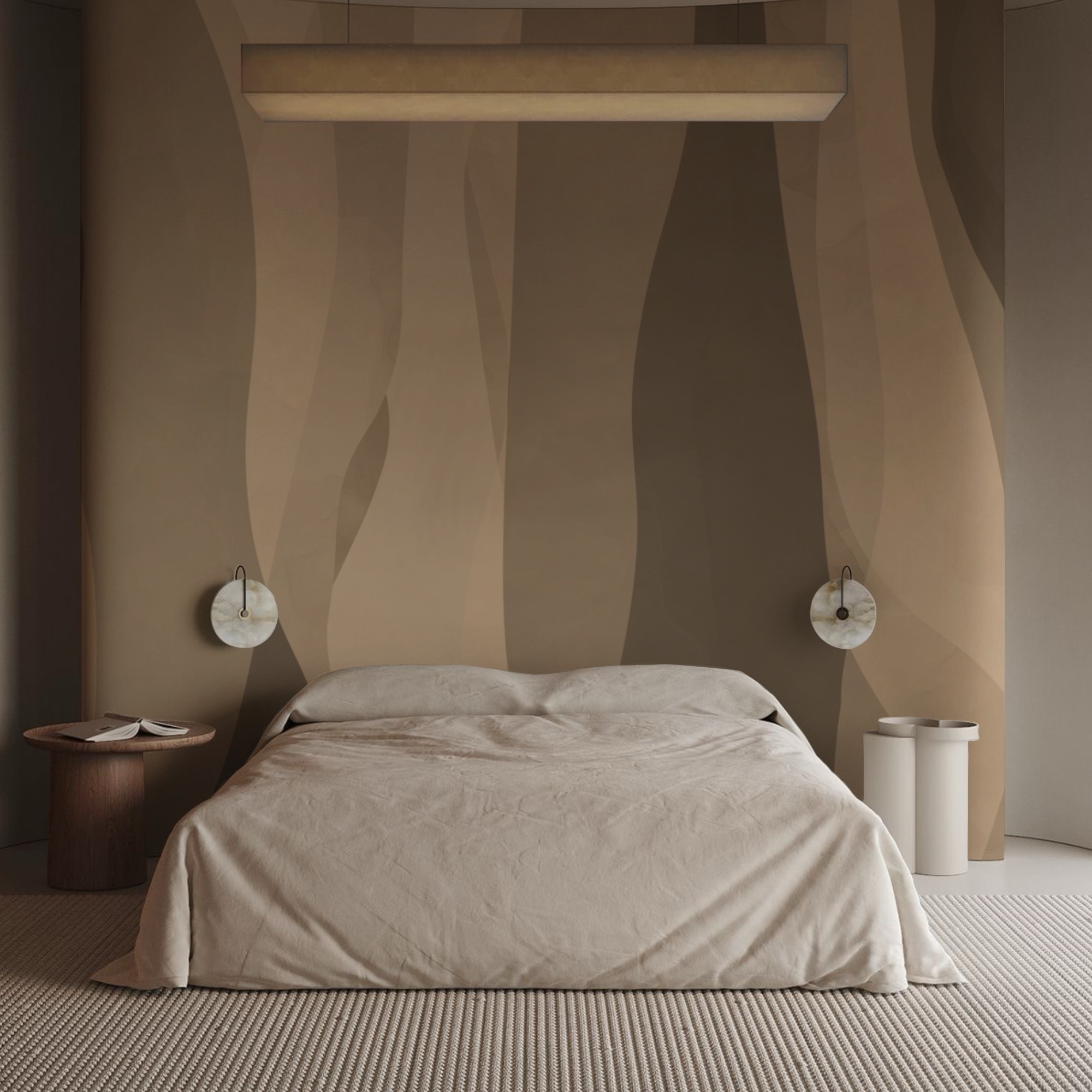 – Abstrakte Schichten aus Erdtönen