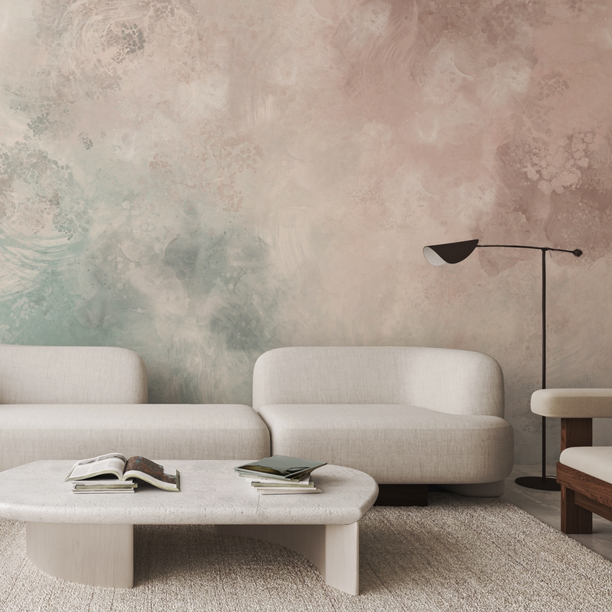 Sanfte Farbtöne verschmelzen in ruhiger Harmonie