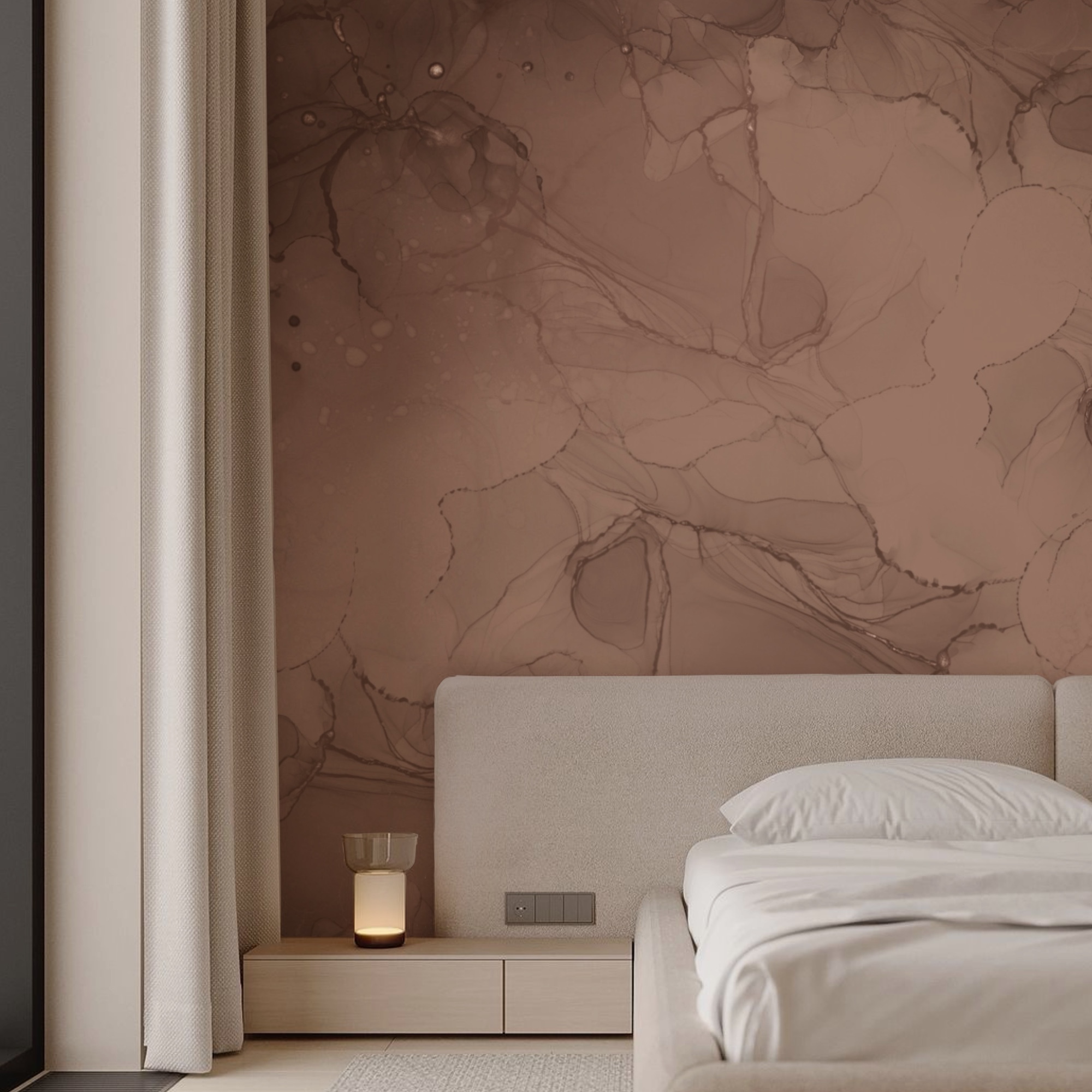 Fließende warme Töne in abstrakten Mustern