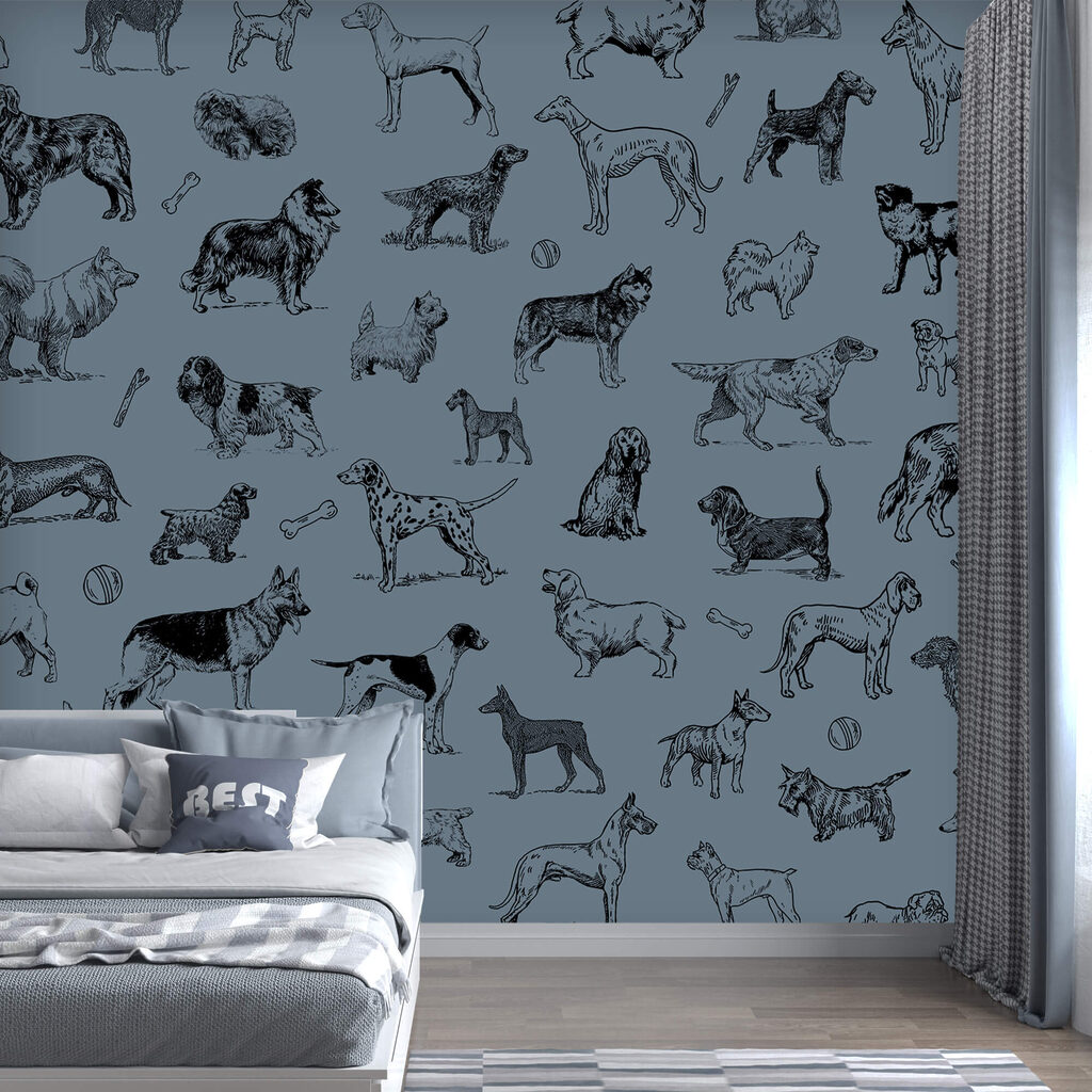 t00173v1pir2 1024x1024 - Gruppe von Hunden auf blauem Hintergrund