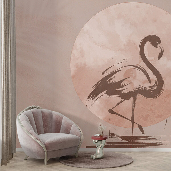 Flamingo Zeichnung auf Papier Flamingo Zeichnung auf Papier