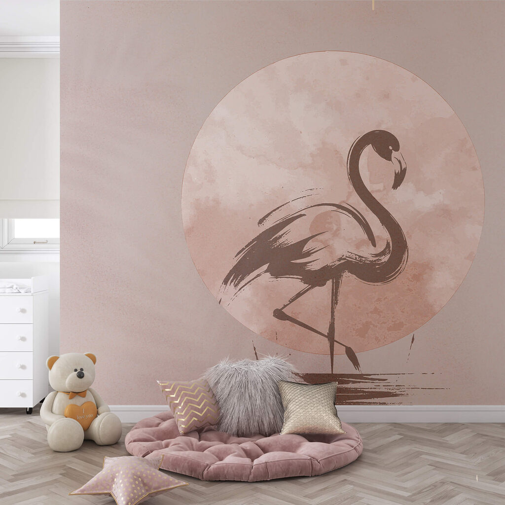 Flamingo Zeichnung auf Papier Flamingo Zeichnung auf Papier