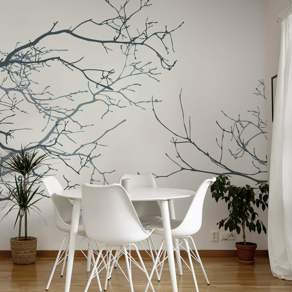 Gruppe von kahlen Ästen