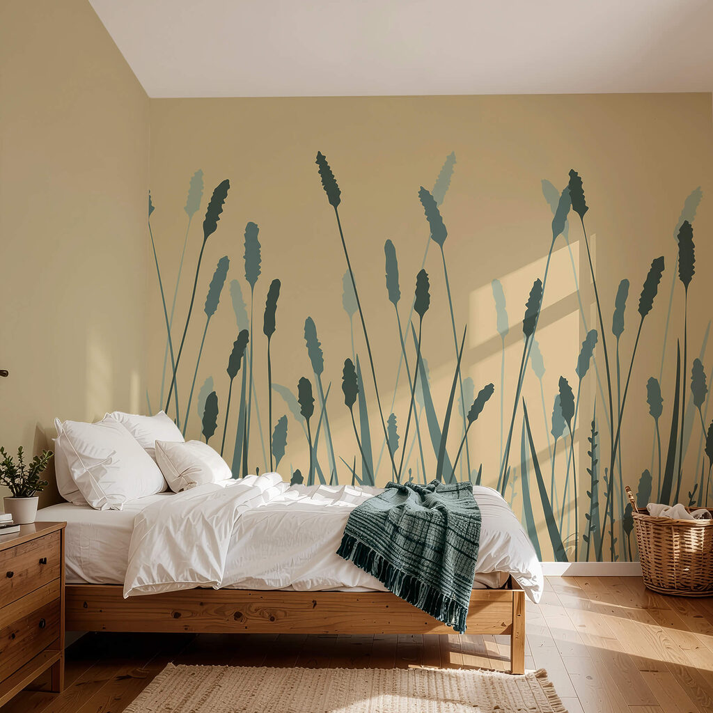 Sanfte grüne Wellen, die sich anmutig wiegen