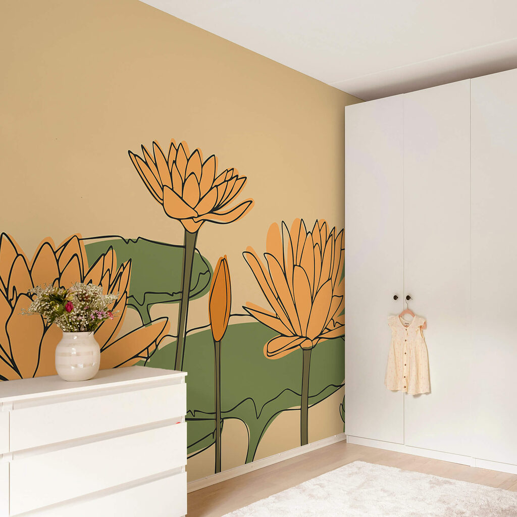 Gruppe von gelben Blumen