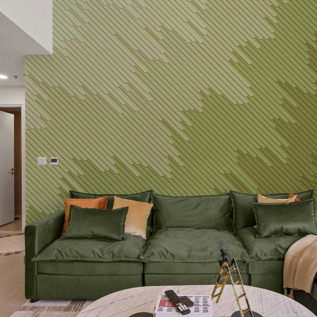 Zarte Farbtöne und sanfte Linien verflechten sich