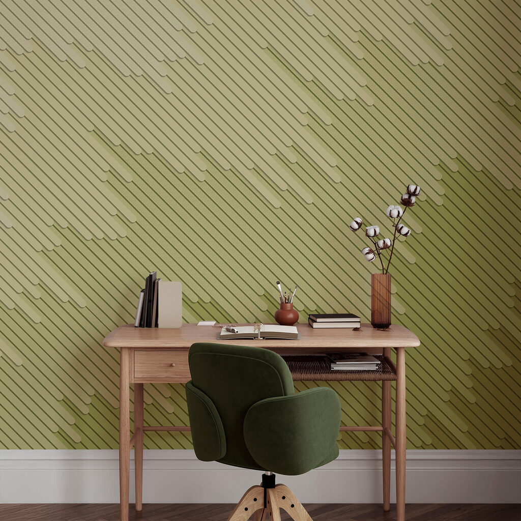 Zarte Farbtöne und sanfte Linien verflechten sich