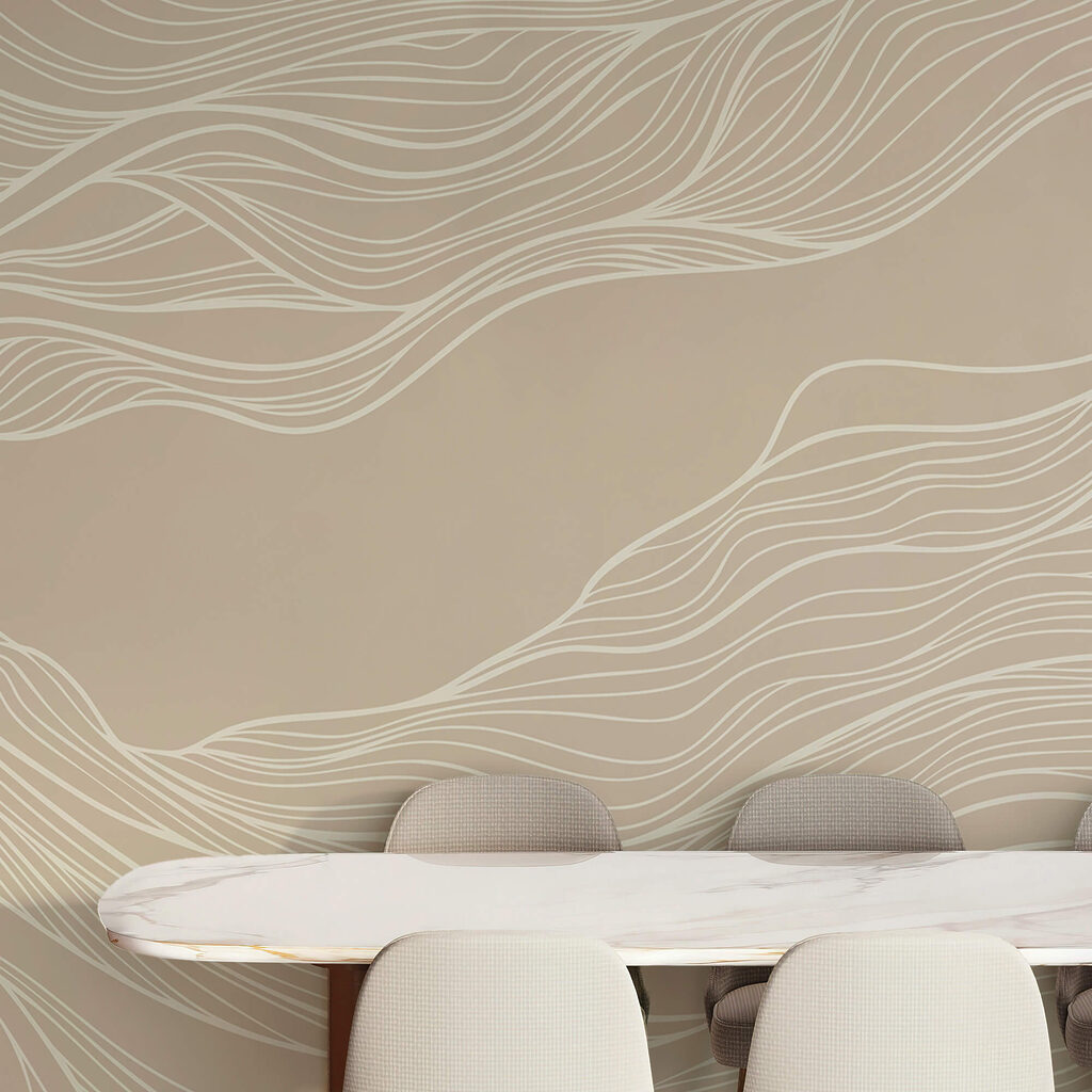 Weiße Linien auf braunem Hintergrund