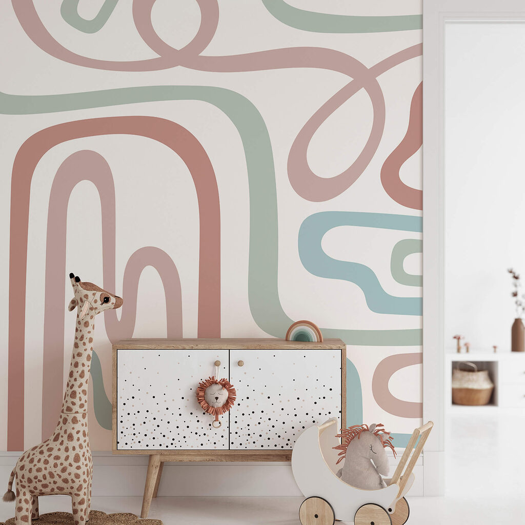 Bunte Linien auf weißem Hintergrund