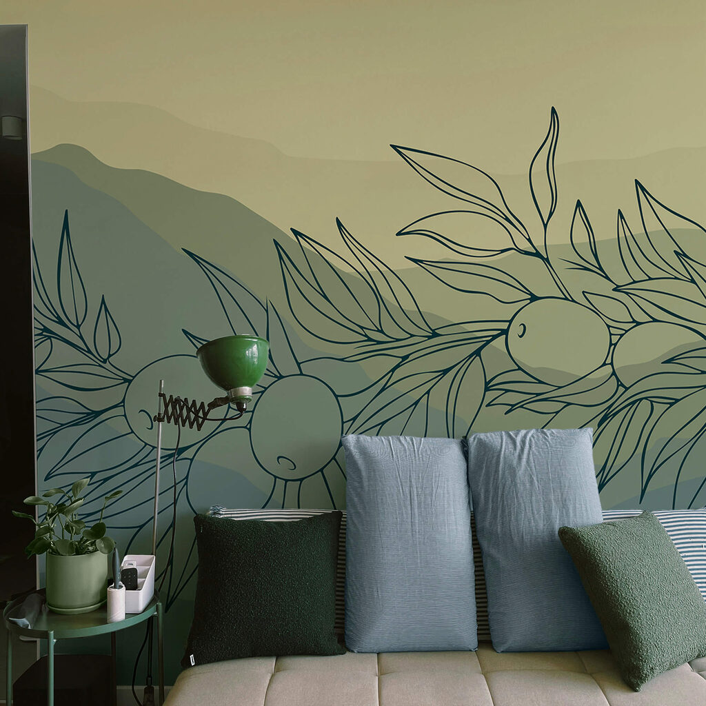 Zeichnung eines Zweigs mit Früchten