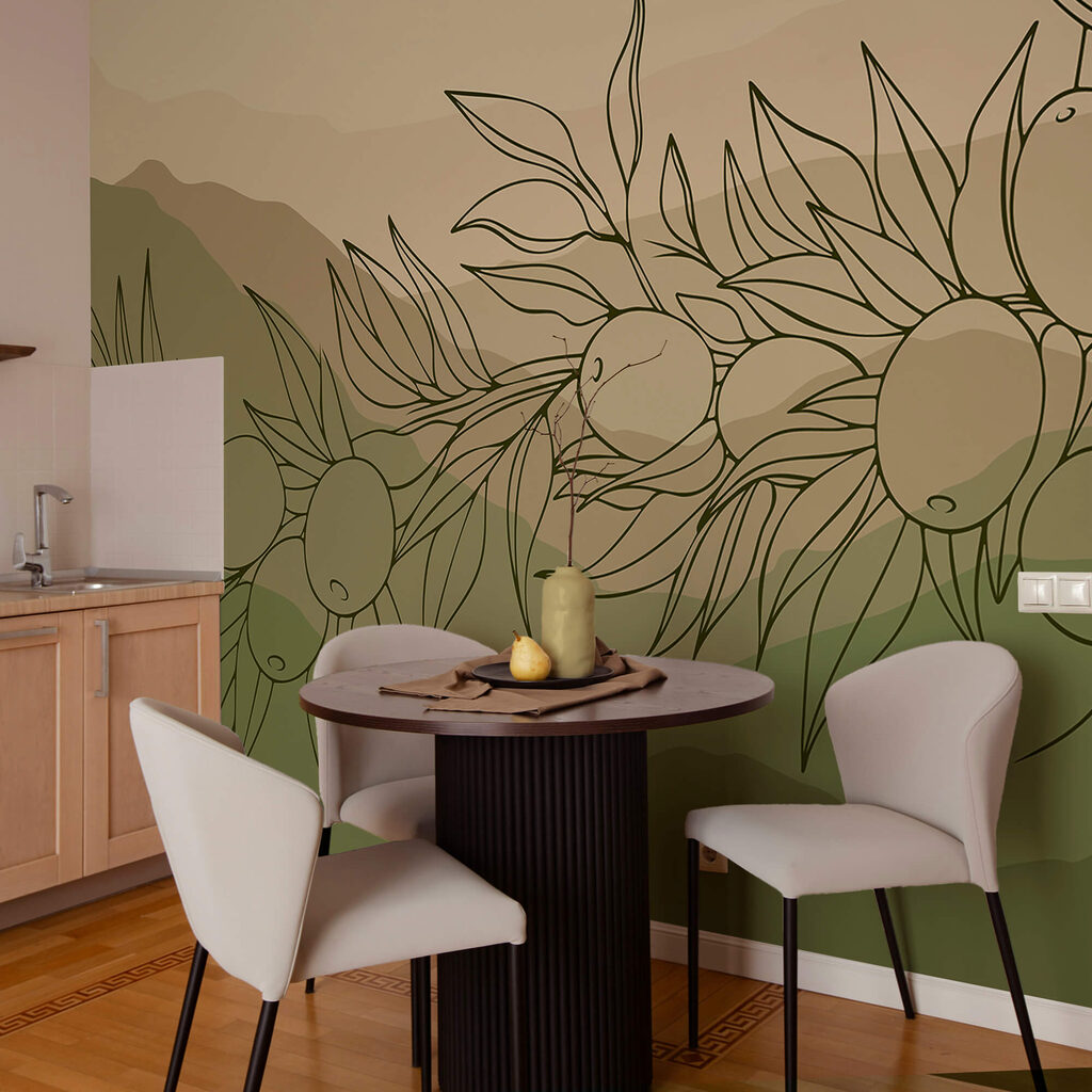 Zeichnung einer Frucht auf einem Zweig