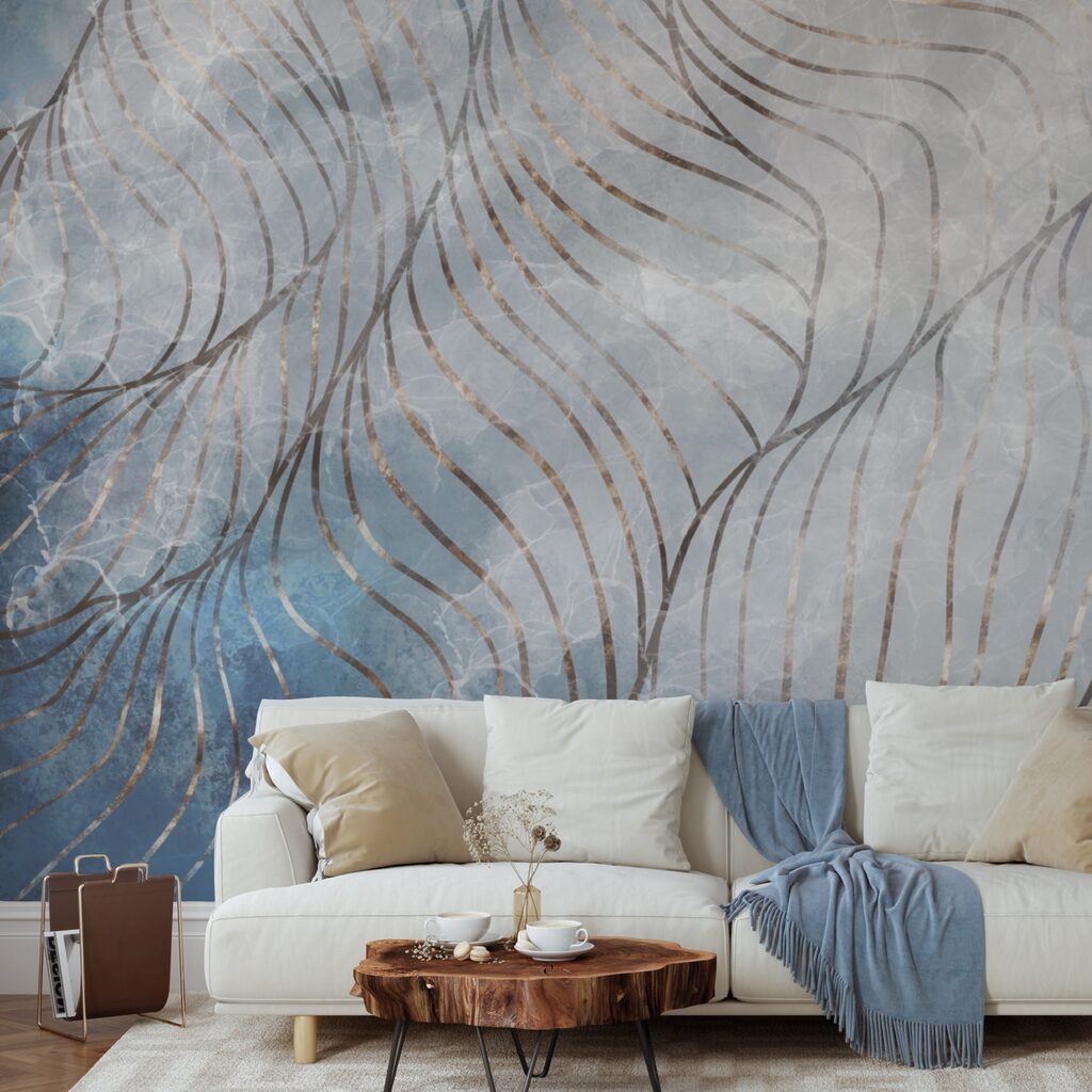 Elegante Kurven in kühlen Farben