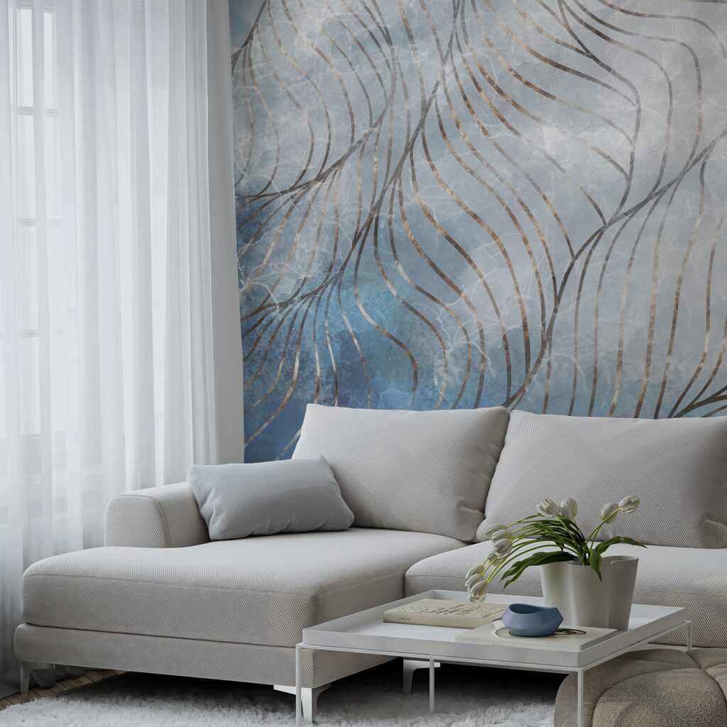 Elegante Kurven in kühlen Farben