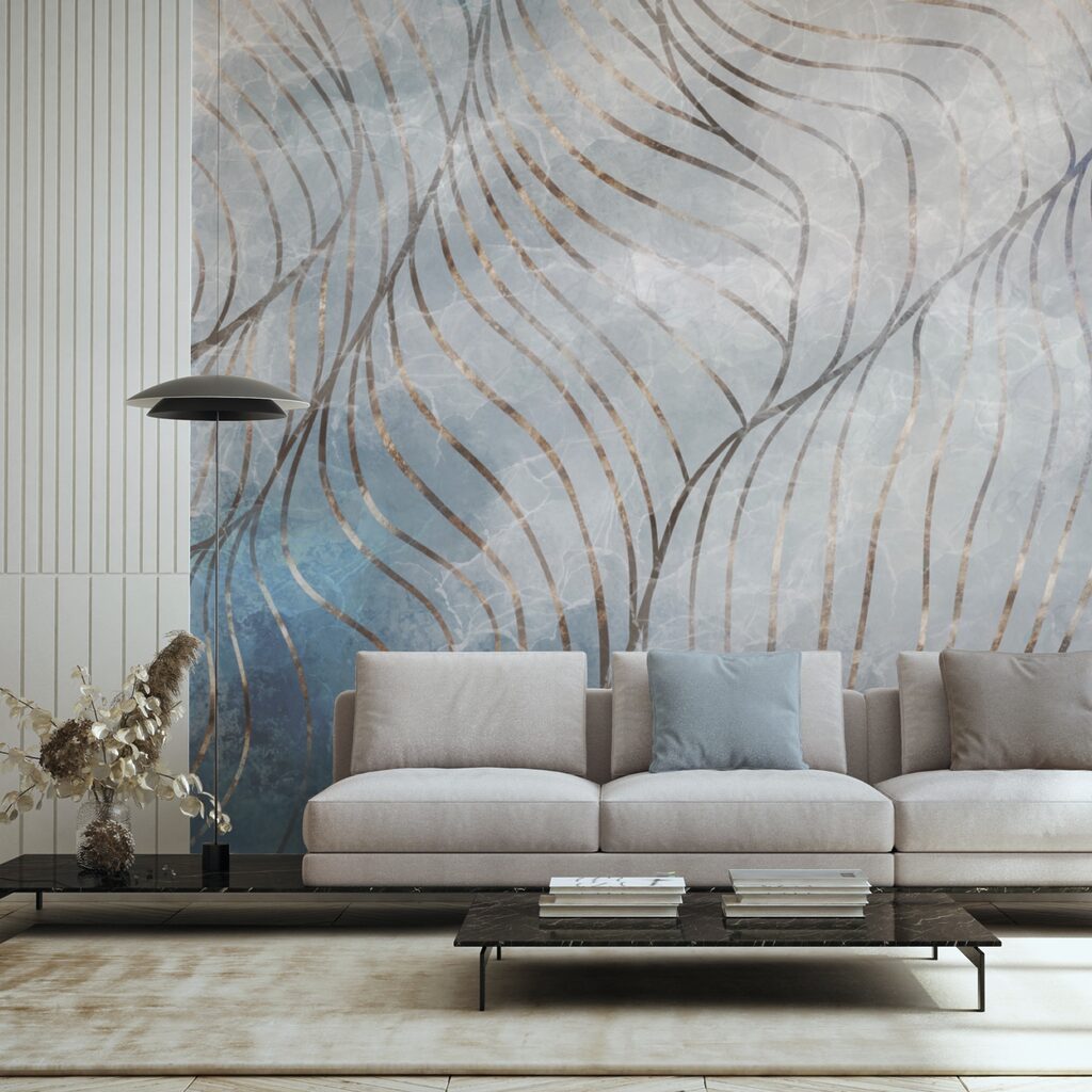 Elegante Kurven in kühlen Farben