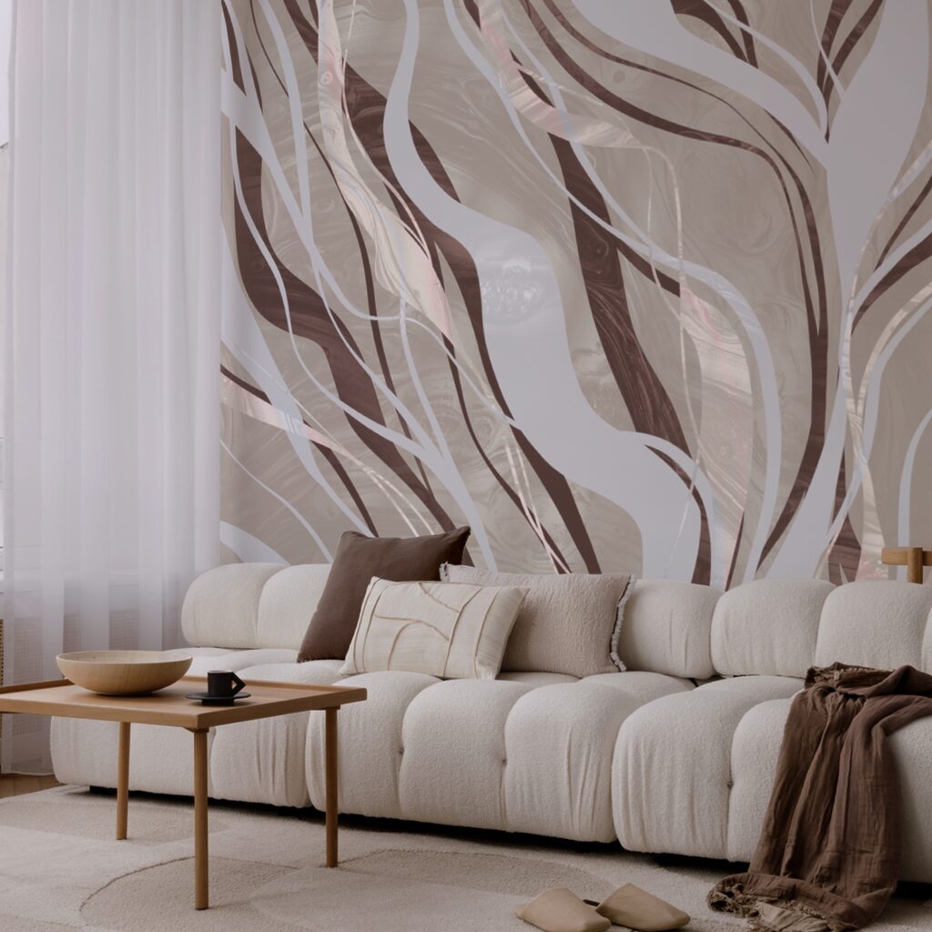 Braune und weiße Strudel