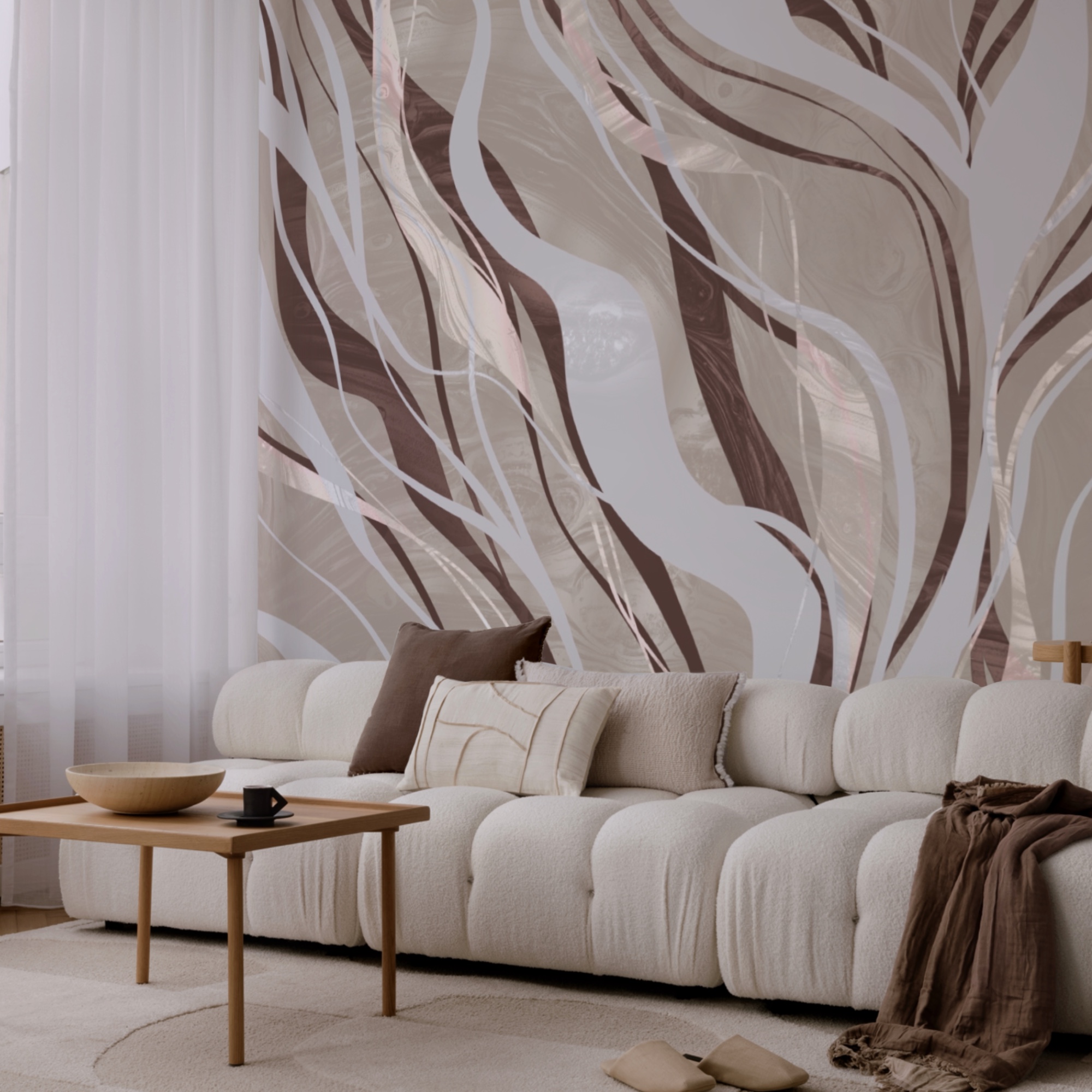 Braune und weiße Strudel