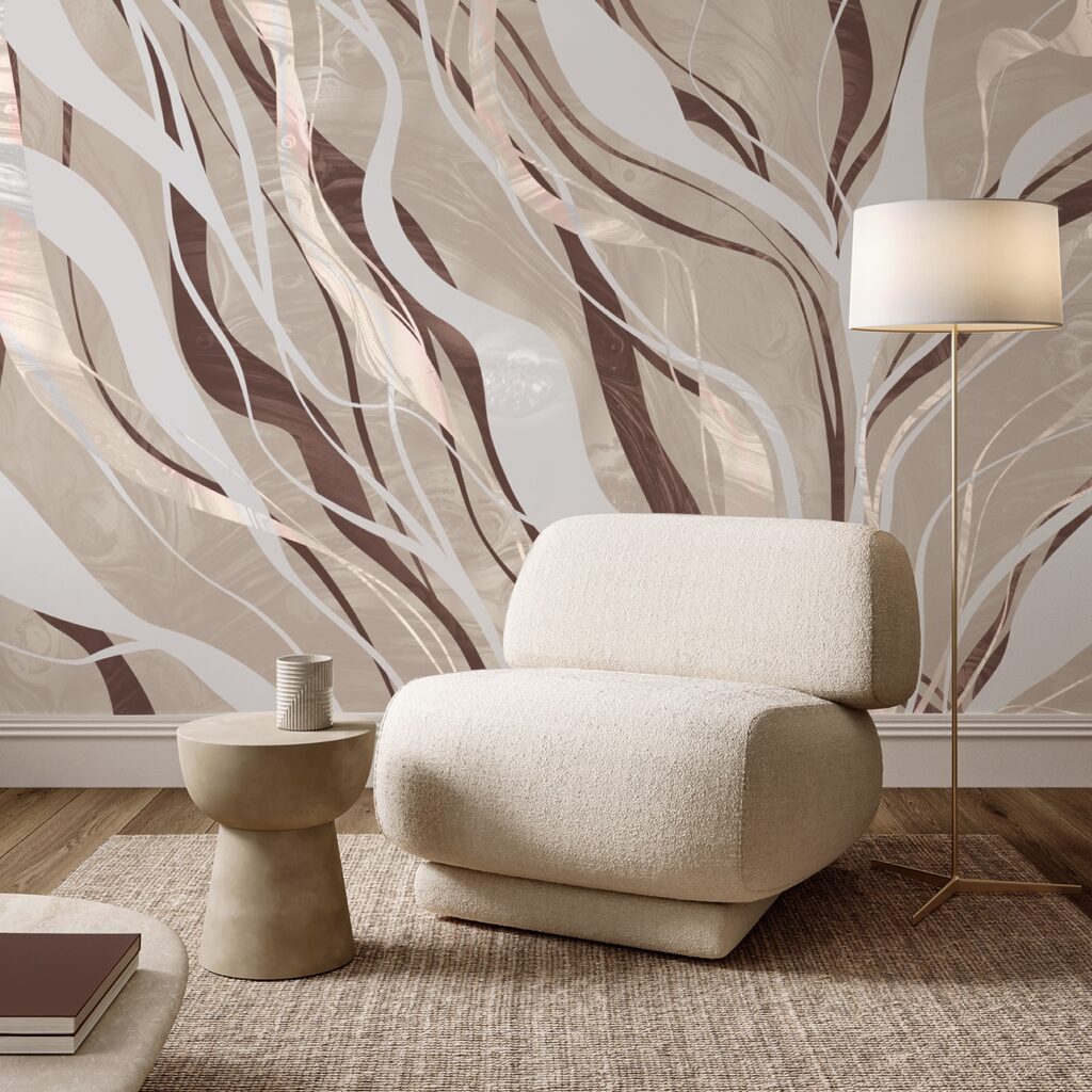 Braune und weiße Strudel