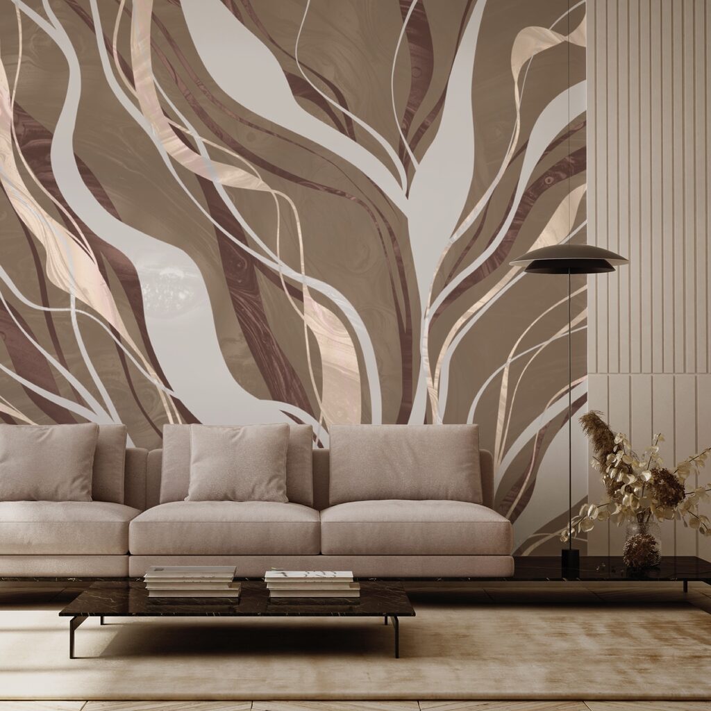 Braune und weiße Strudel