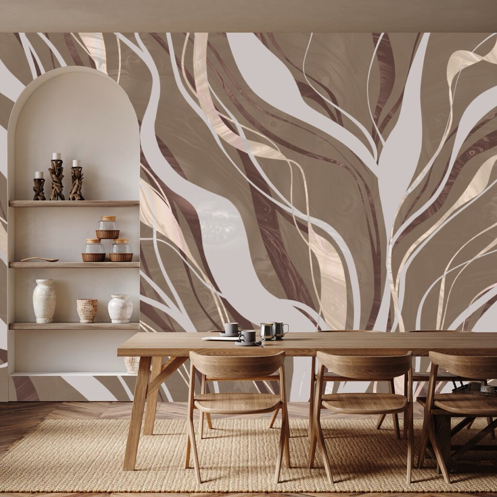 Braune und weiße Strudel