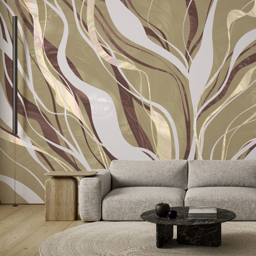 Braune und weiße Strudel