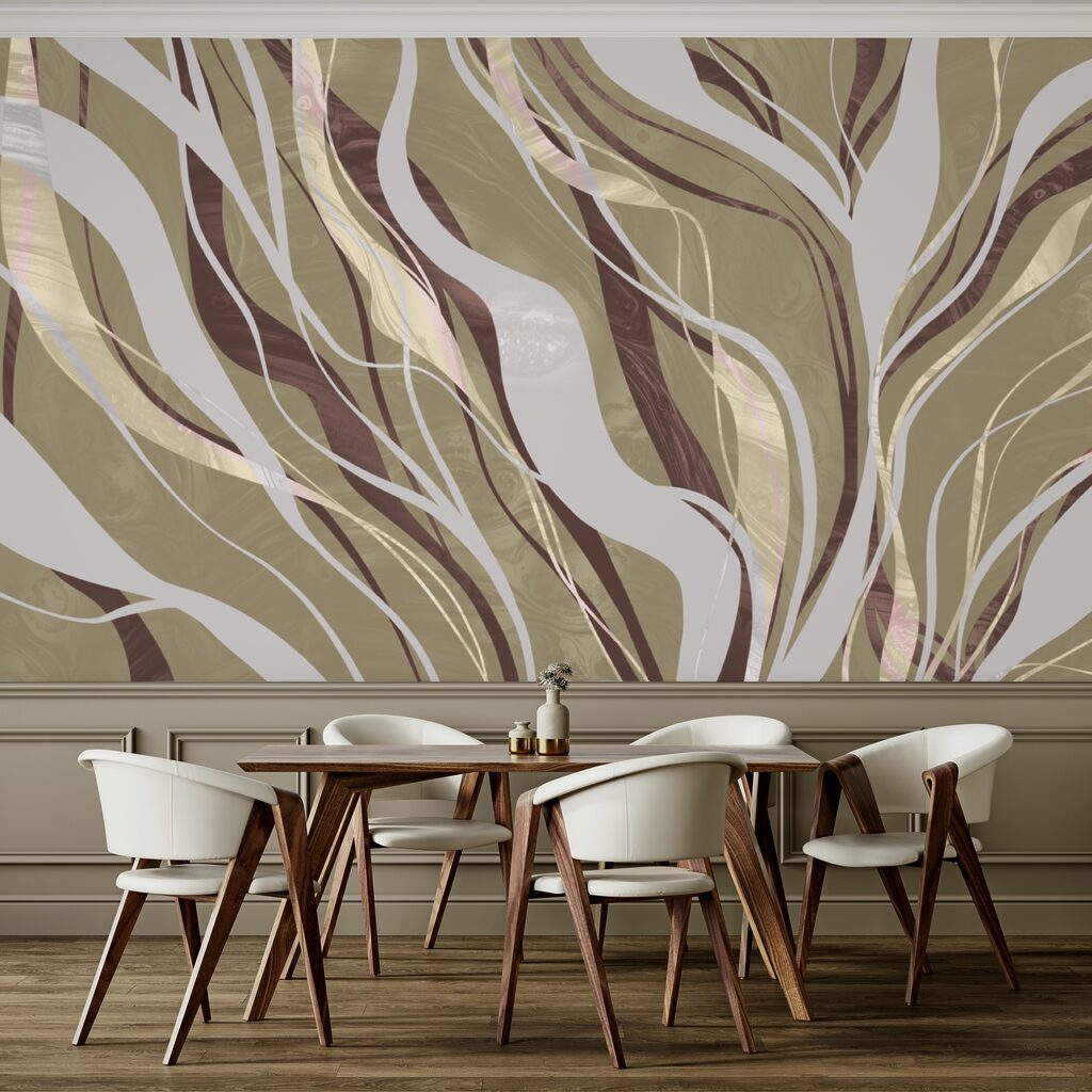 Braune und weiße Strudel