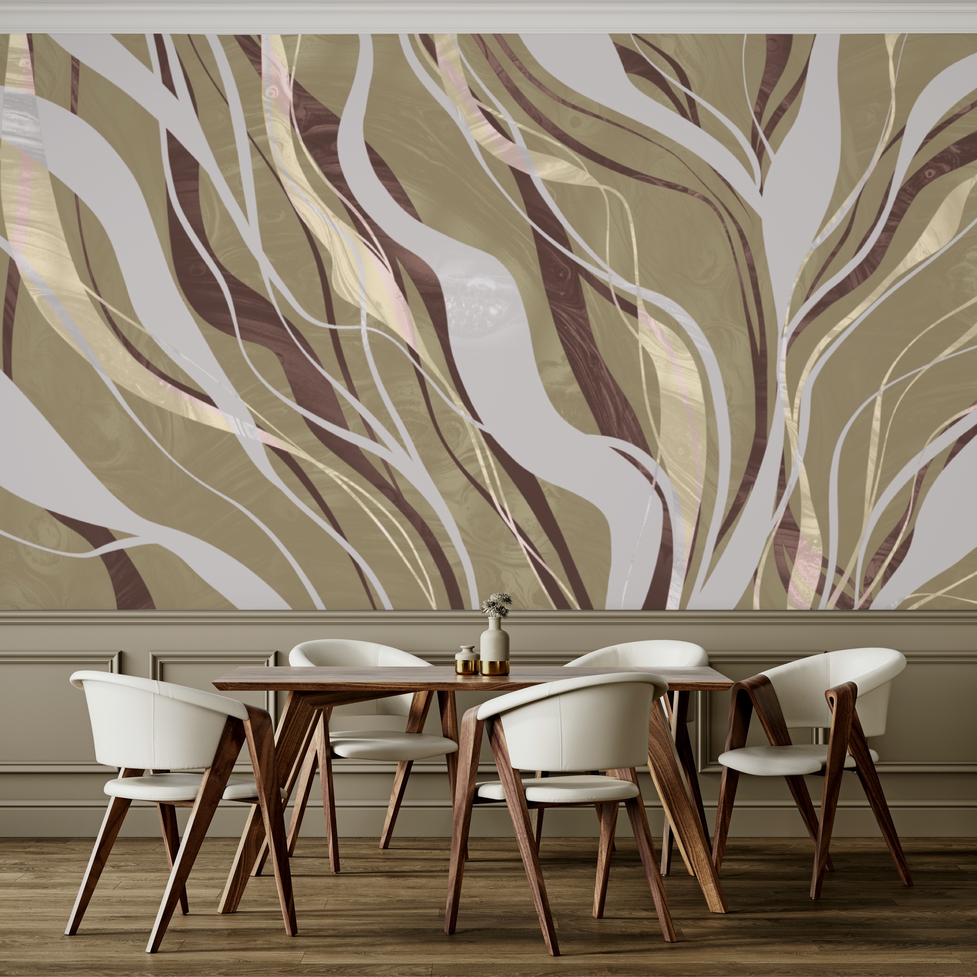 Braune und weiße Strudel