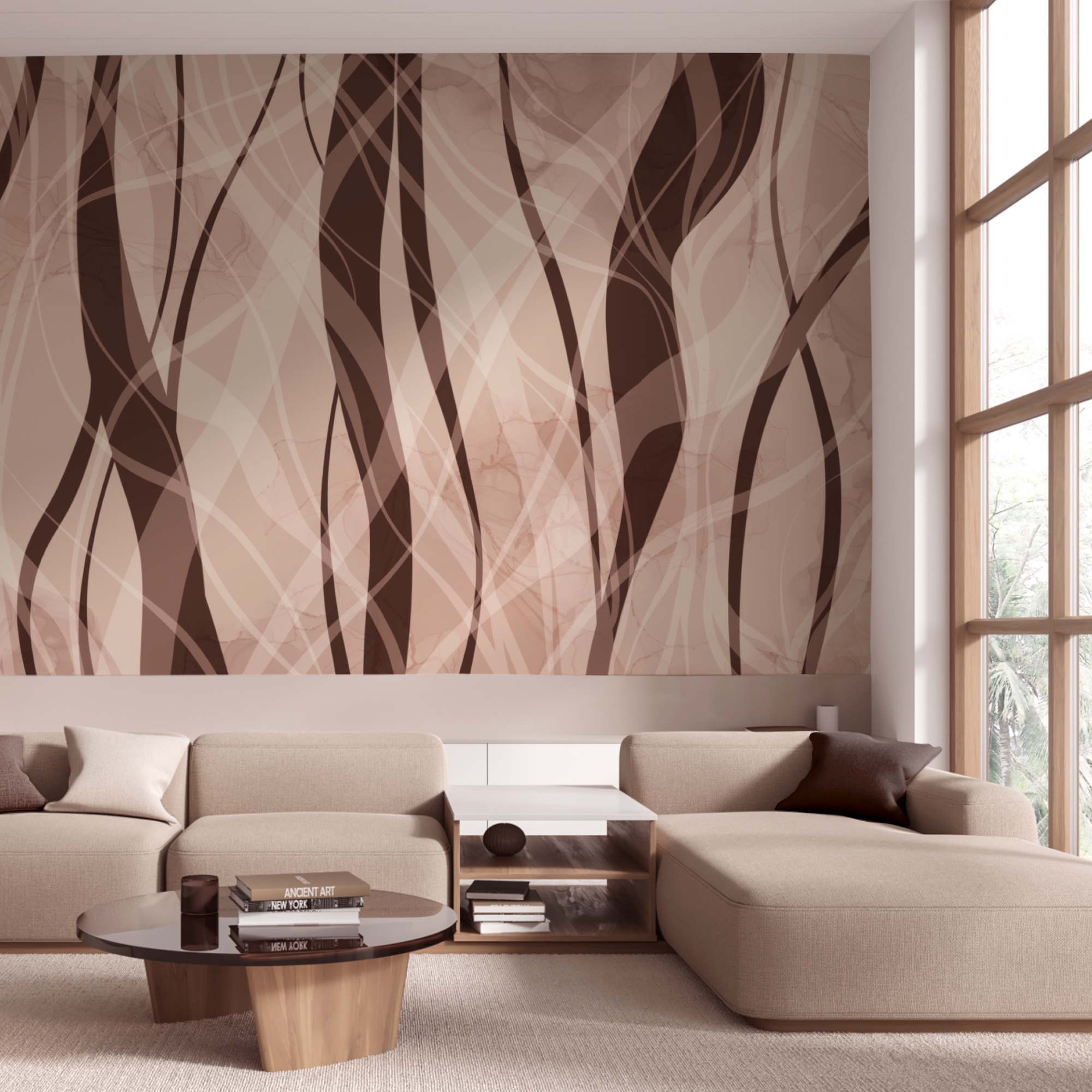 Weiche Wellen in warmen Erdtönen