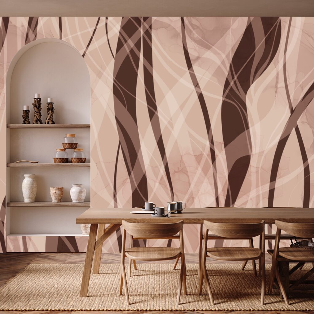 Weiche Wellen in warmen Erdtönen