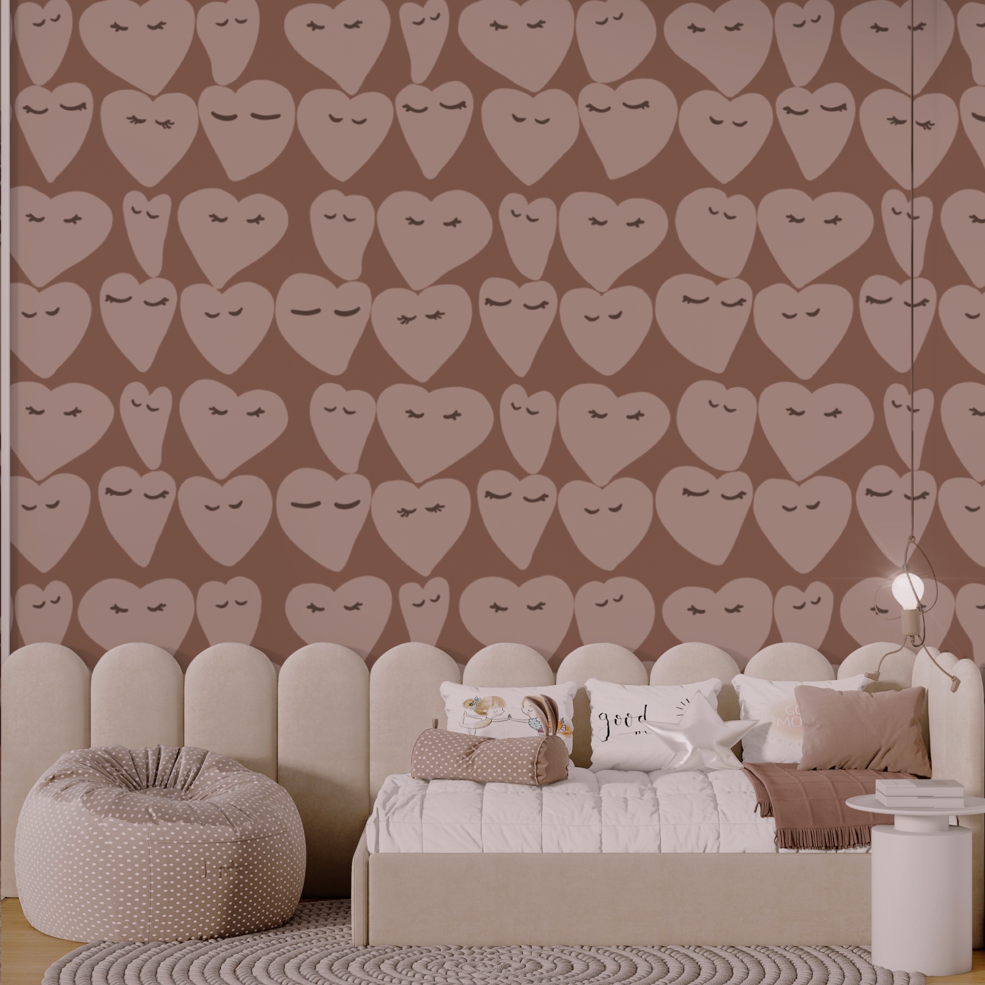 Herzmuster, die überall Freude verbreiten