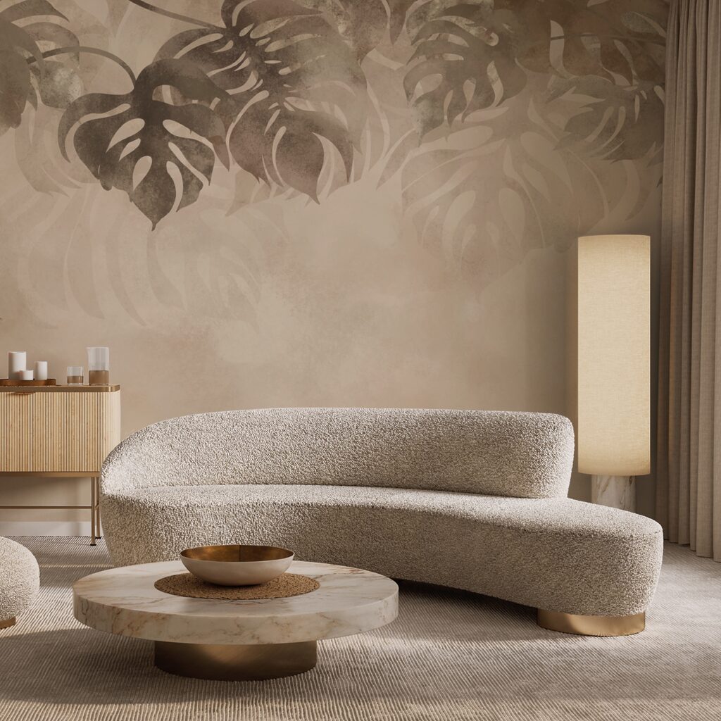 Elegantes Blattwerk auf weichem Hintergrund