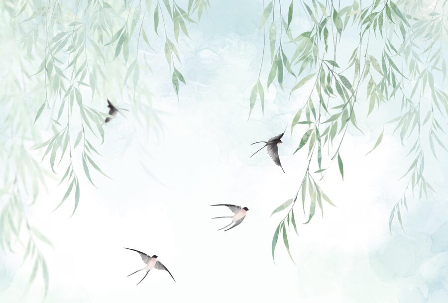 Vögel fliegen am Himmel