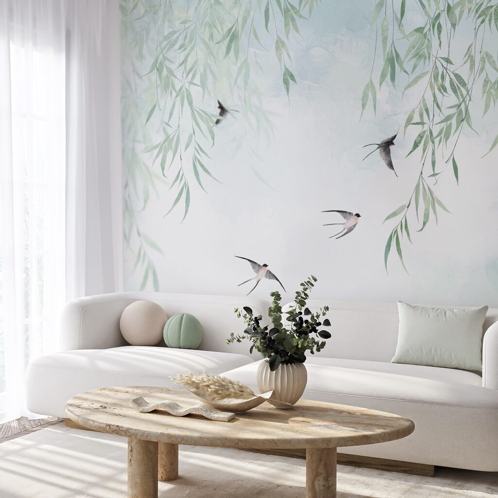 Vögel fliegen am Himmel