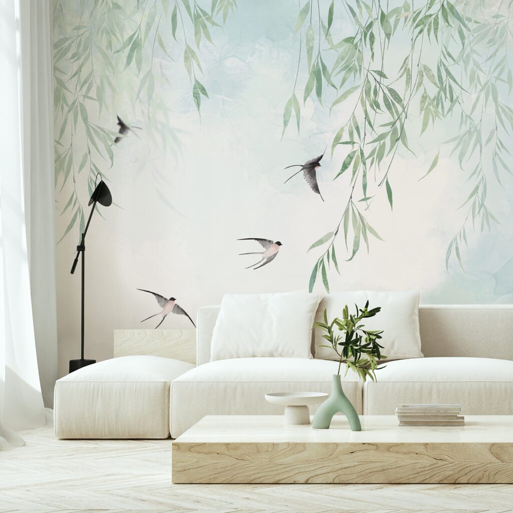 Vögel fliegen am Himmel