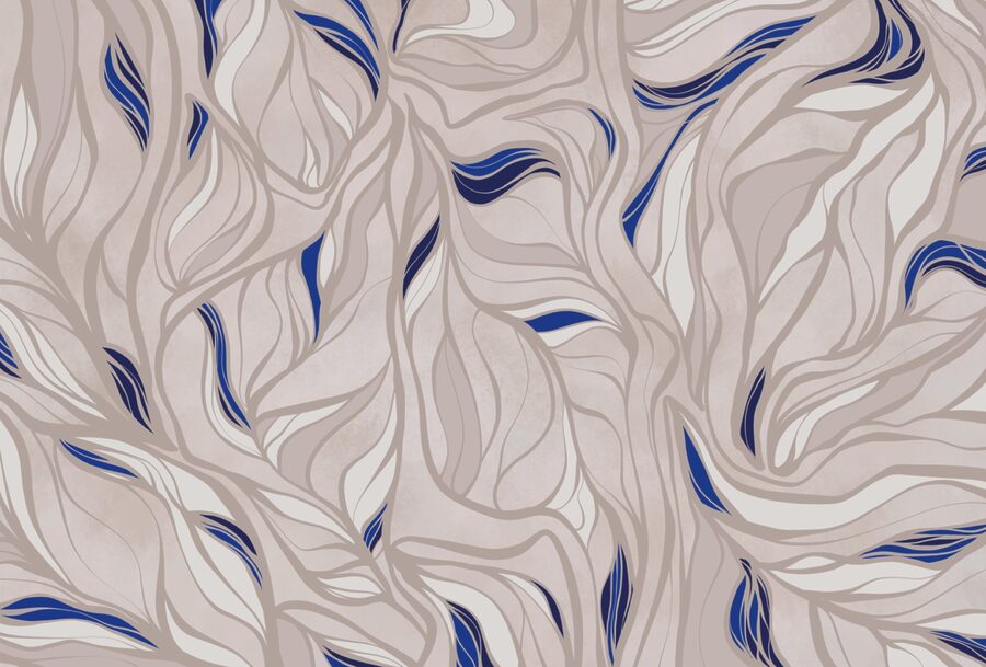 Muster aus blauen und weißen Linien