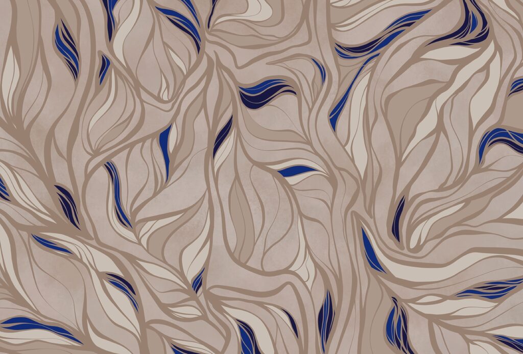 Muster aus blauen und hellbraunen Linien Muster aus blauen und hellbraunen Linien