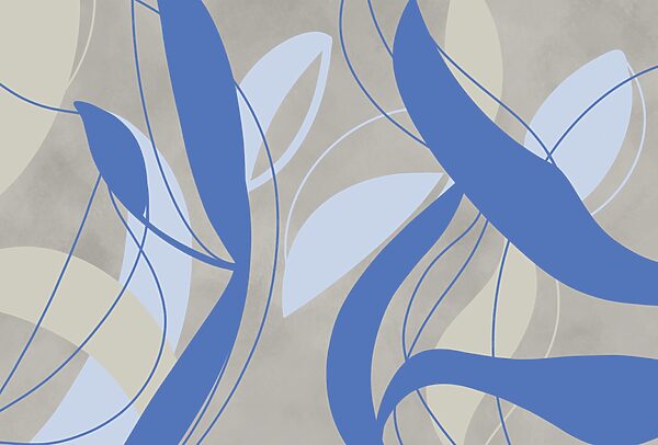 Blaue und weiße Wirbel auf grauem Hintergrund Blaue und weiße Wirbel auf grauem Hintergrund