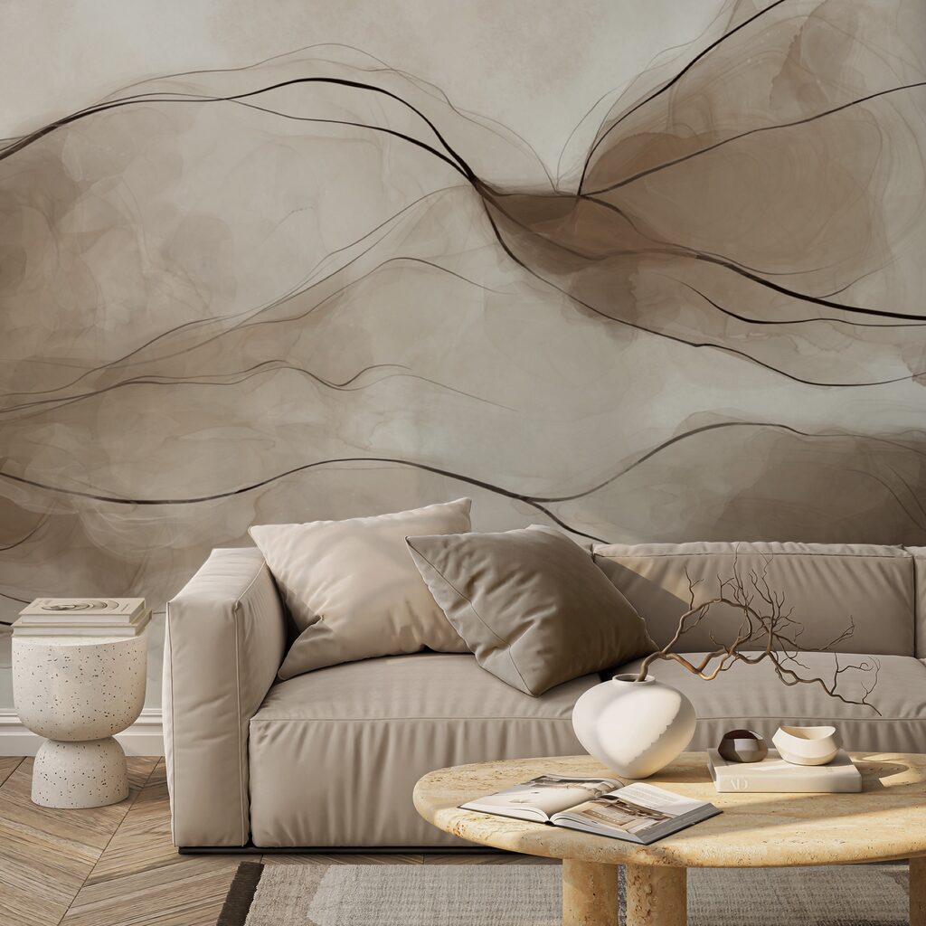 Ätherische Wellen aus fließenden Farben