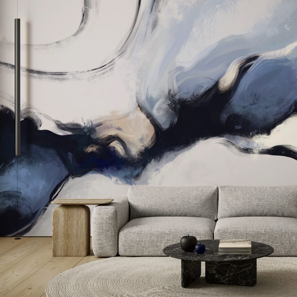 Abstrakte Wellen in sanften Tönen Abstrakte Wellen in sanften Tönen