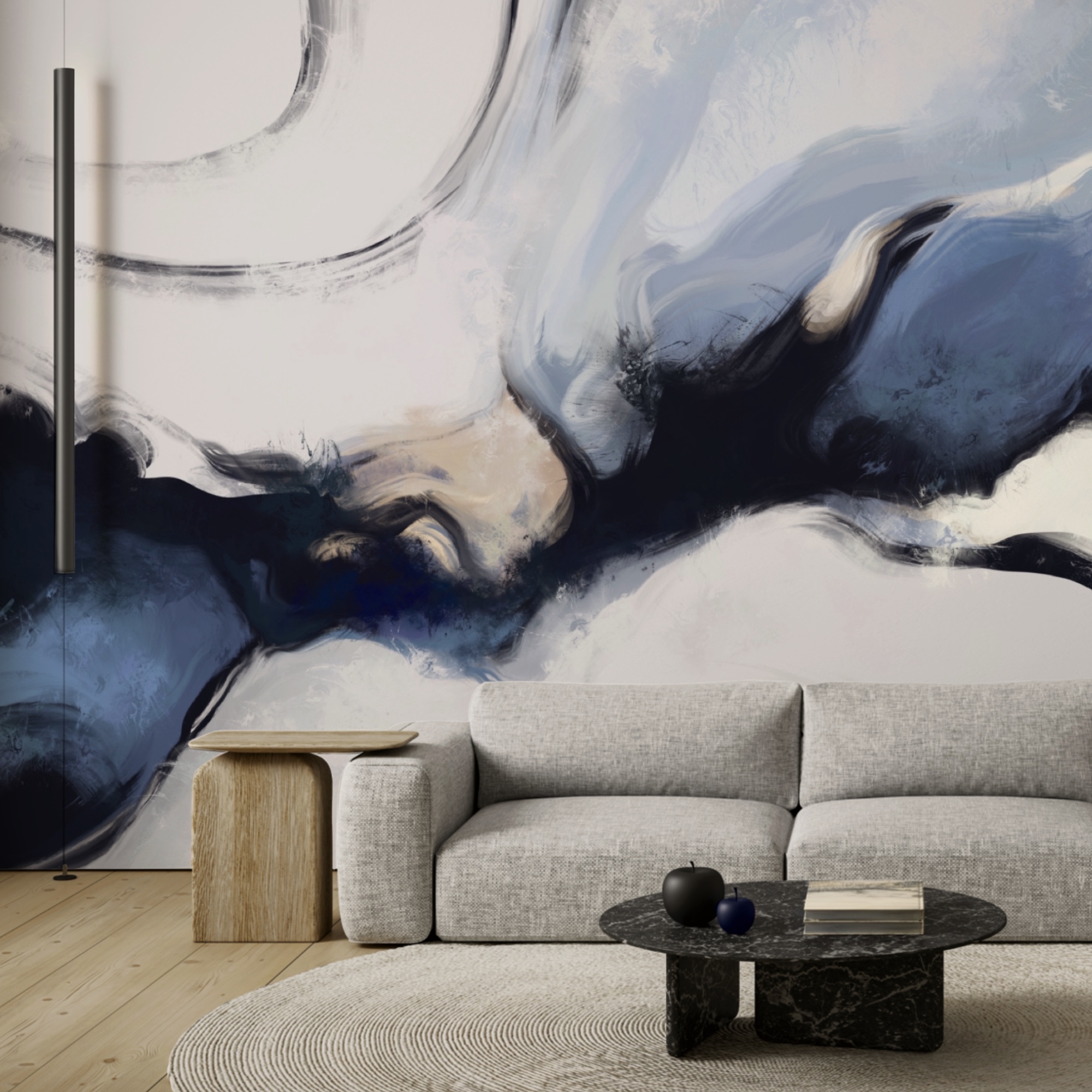 Abstrakte Wellen in sanften Tönen Abstrakte Wellen in sanften Tönen