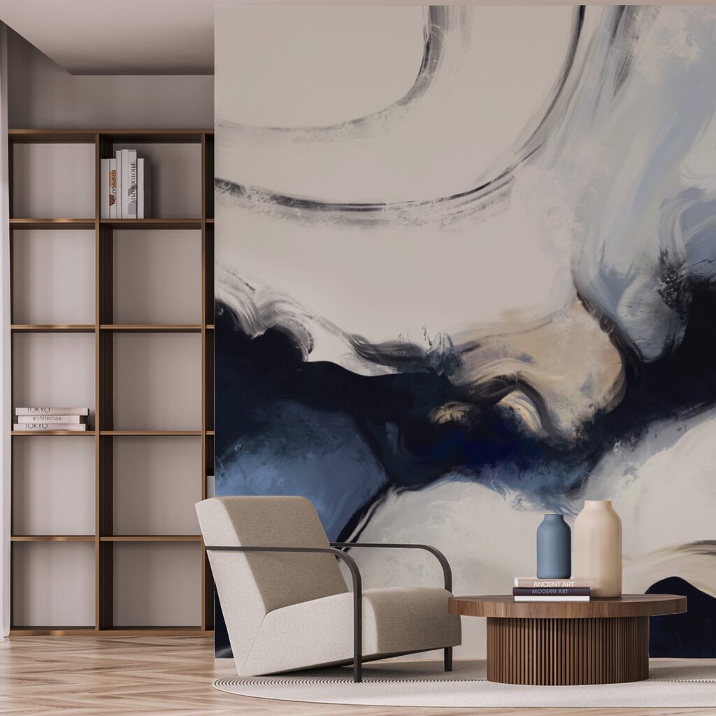 Abstrakte Wellen in sanften Tönen Abstrakte Wellen in sanften Tönen