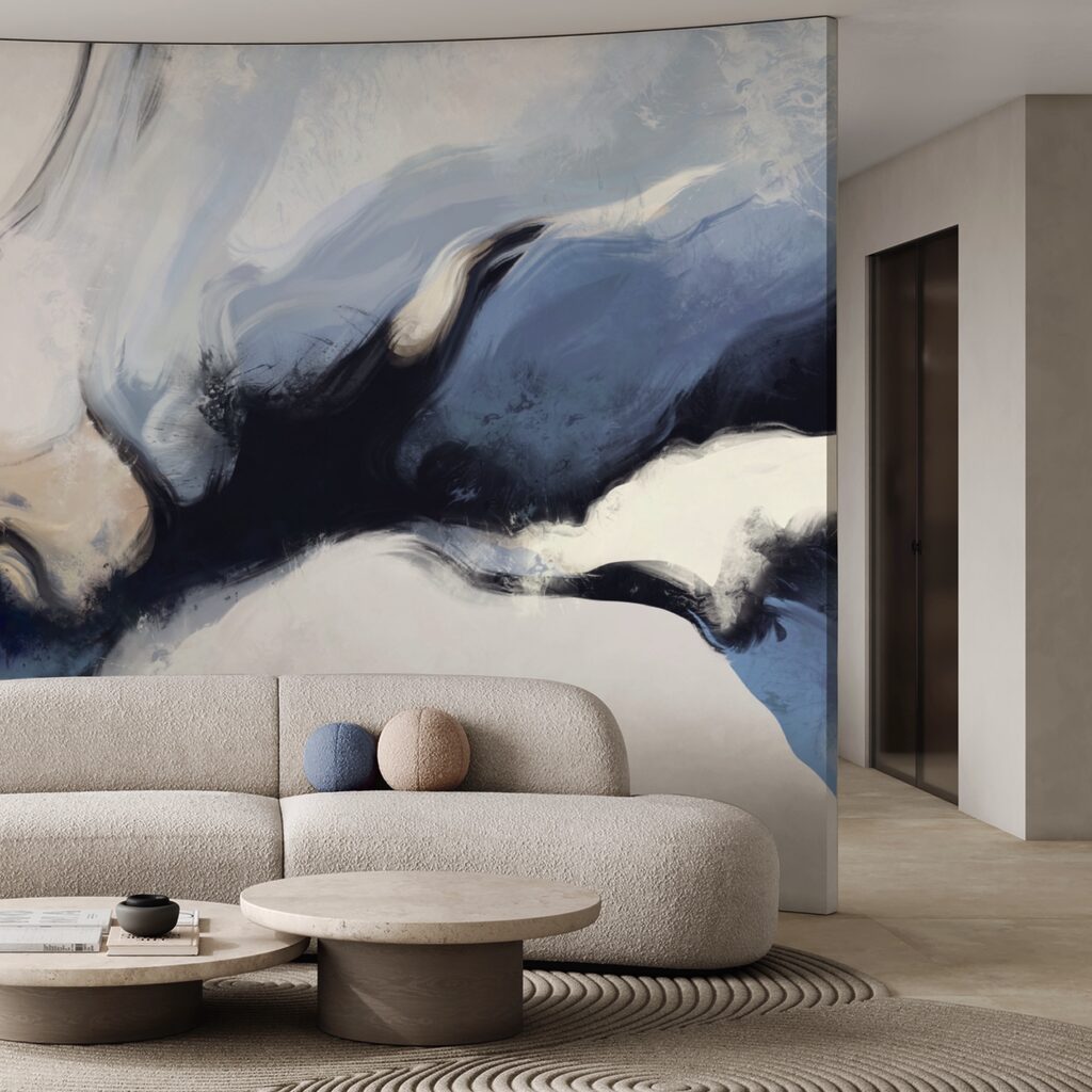 Abstrakte Wellen in sanften Tönen Abstrakte Wellen in sanften Tönen