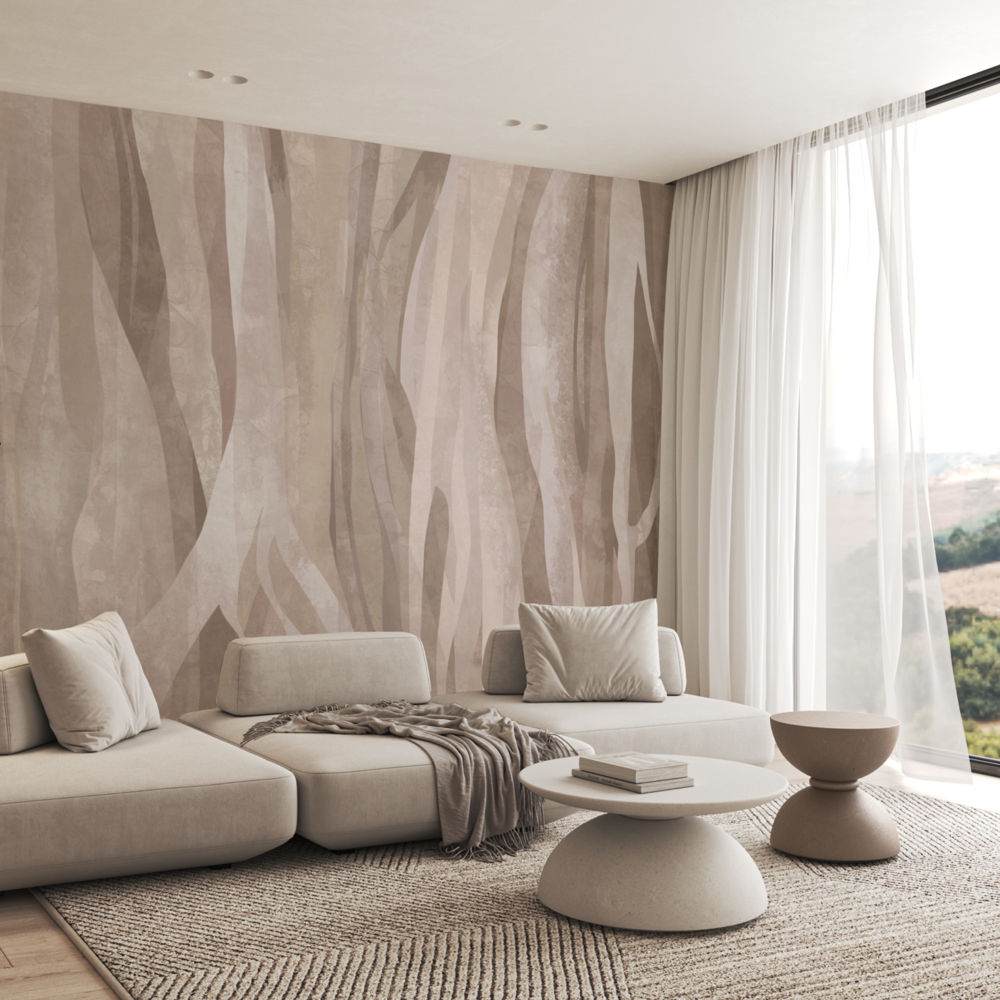 Abstrakte Naturmuster in sanften Farbtönen