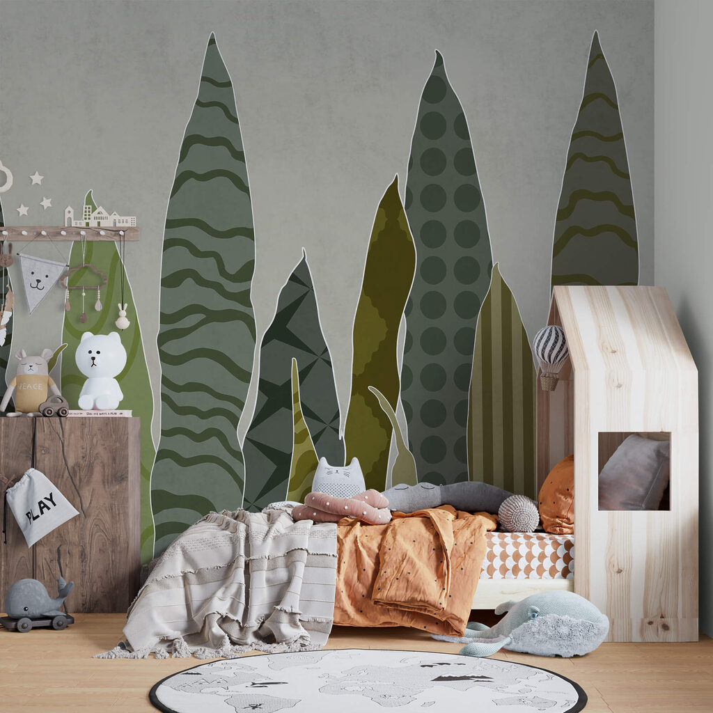 Gruppe von grünen Blättern Gruppe von grünen Blättern