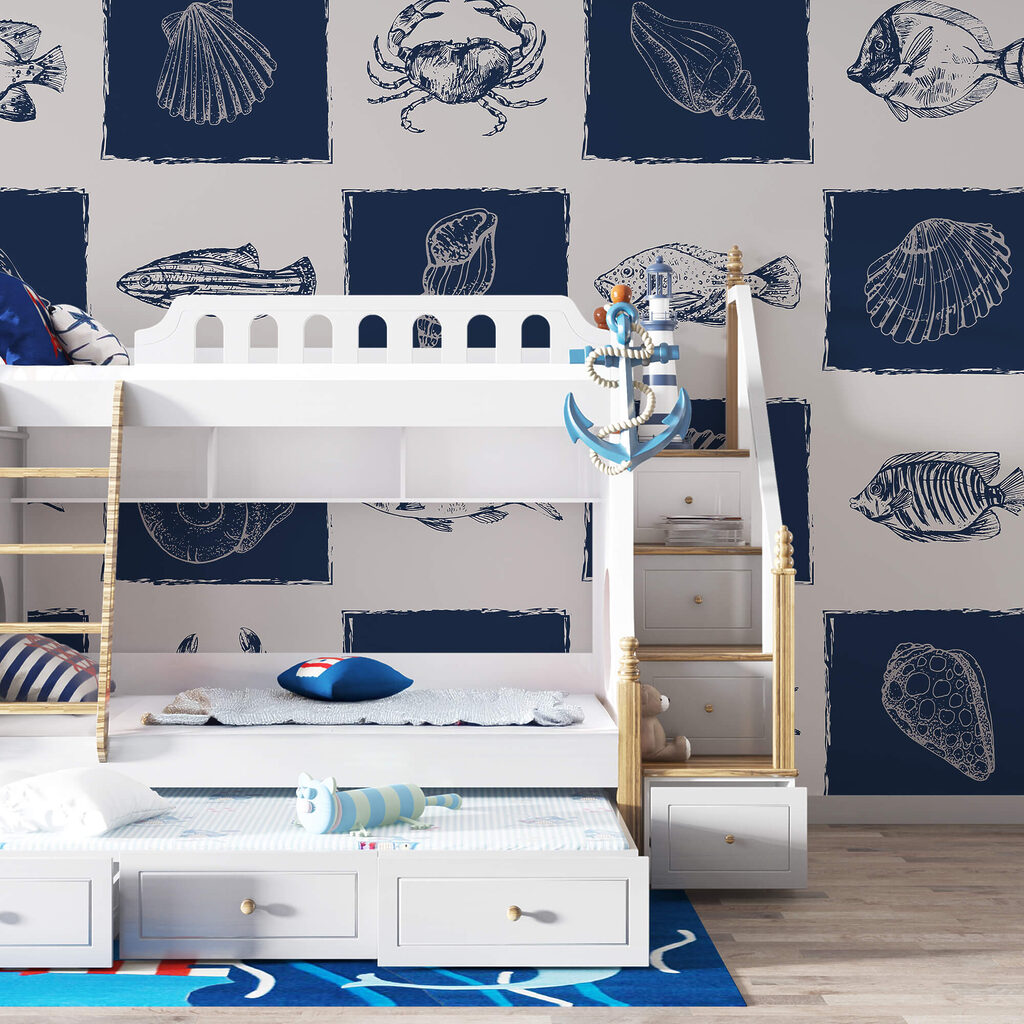 Muster von Meeresbewohnern