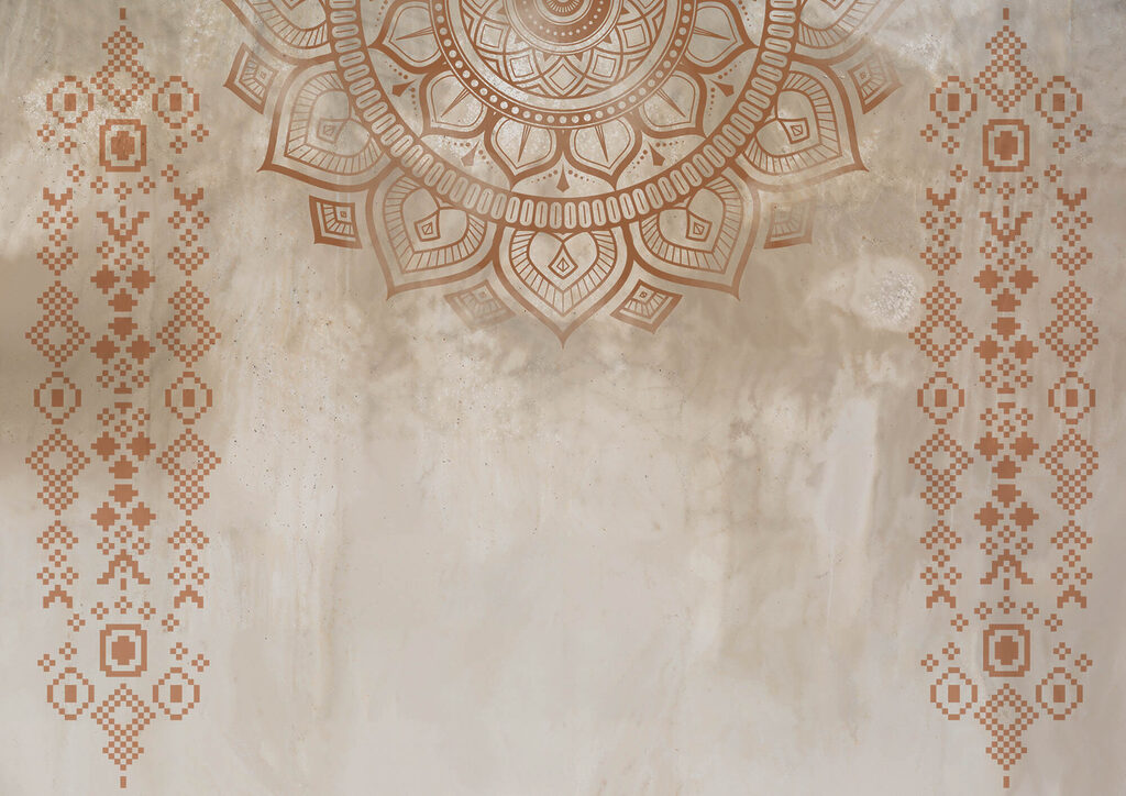 Weißes und braunes Mandala Weißes und braunes Mandala