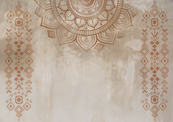 Weißes und braunes Mandala Weißes und braunes Mandala
