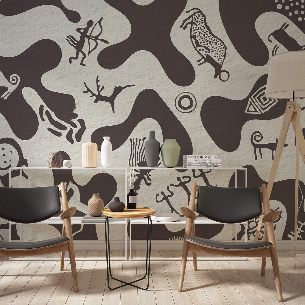 Muster von Zeichnungen auf einer Fläche