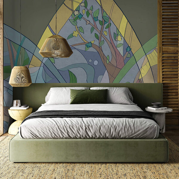 Bunte Kunst von Bäumen und Pflanzen Bunte Kunst von Bäumen und Pflanzen