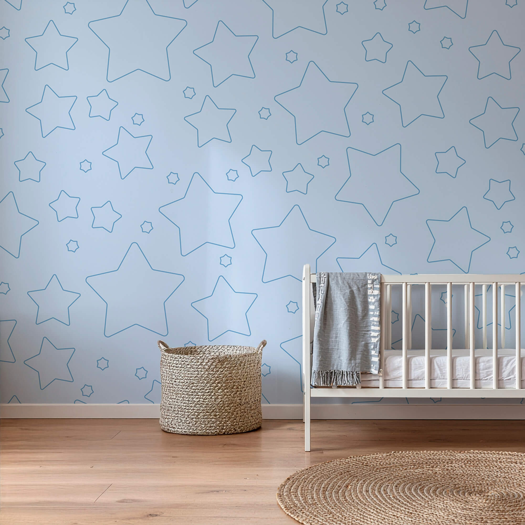 Blauer Hintergrund mit Sternen